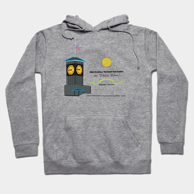 Rockwell Clock Tower • Polish Moon • MKE, WI Hoodie by The MKE Rhine Maiden